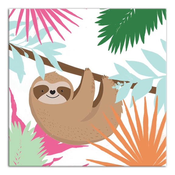 Creative Products Lazy Sloth 20 x 20 Canvas Wall Art