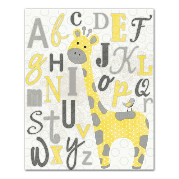 Creative Products Learn The Alphabet With George The Giraffe 16x20 Canvas Wall Art