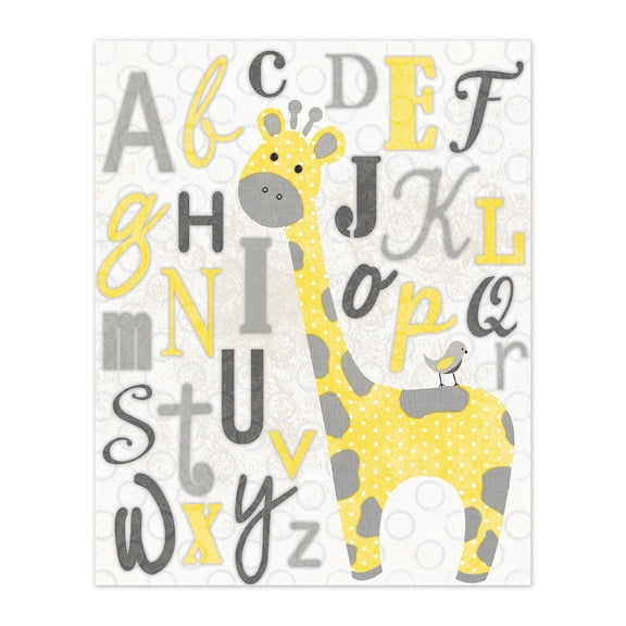 Creative Products Learn The Alphabet With George The Giraffe 8x10 Canvas Wall Art