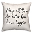 thumbnail image 1 of Creative Products Leave Happier 18x18 Spun Poly Pillow, 1 of 2