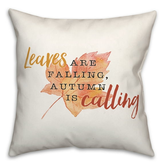 Creative Products Leaves Falling Autumn 16 x 16 Spun Poly Pillow