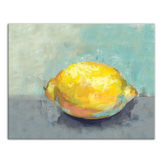 Creative Products Lemon Painting With Blush 14x11 Canvas Wall Art