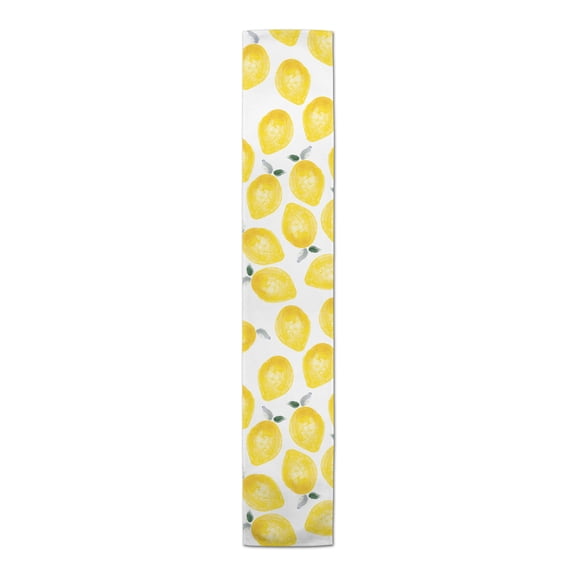 Creative Products Lemon Pattern 3 16 x 72 Poly Twill Table Runner