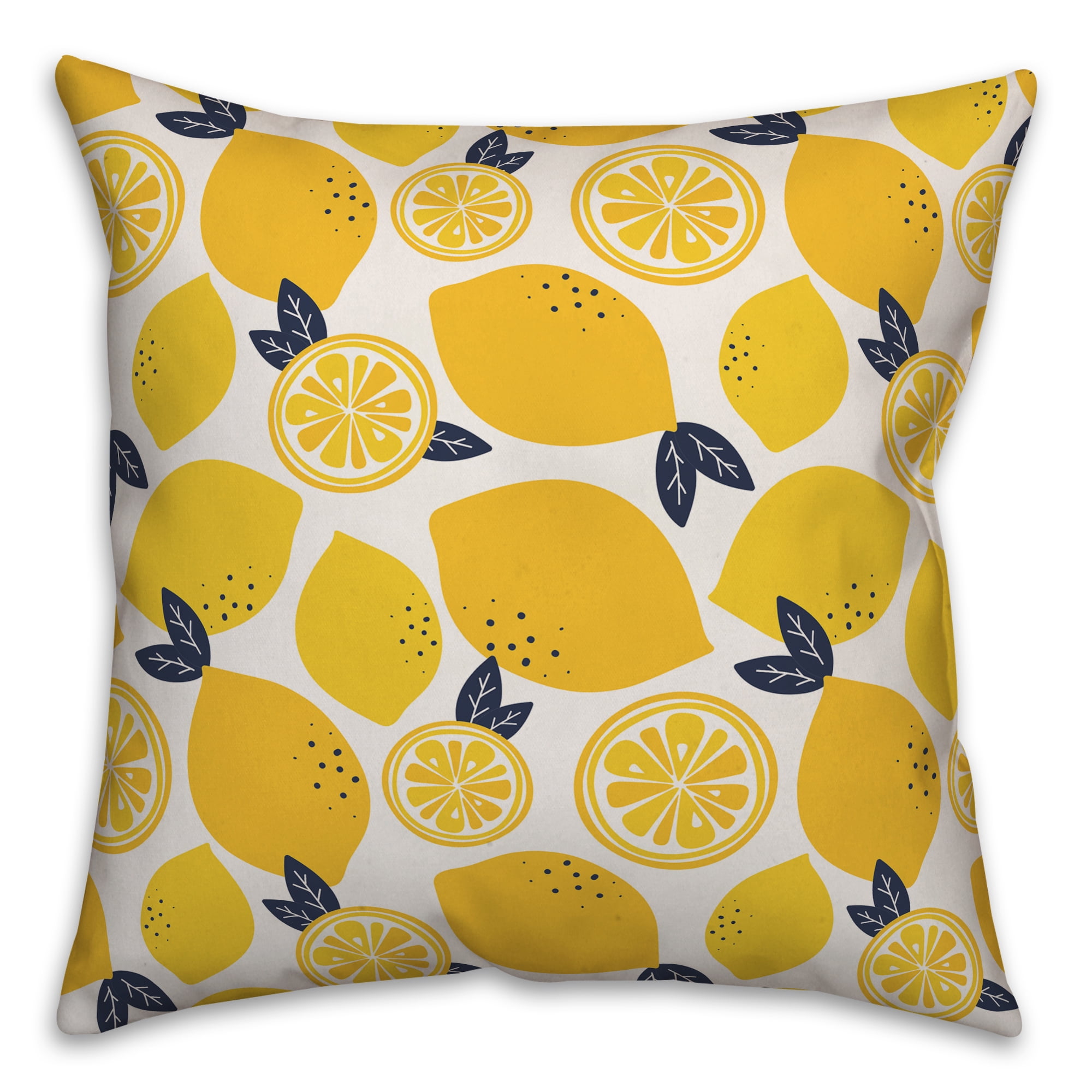 Creative Products Lemon Print 16x16 Indoor / Outdoor Pillow