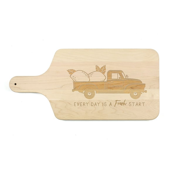 Creative Products Lemon Truck 17 x 8 Maple Paddle Cutting Board