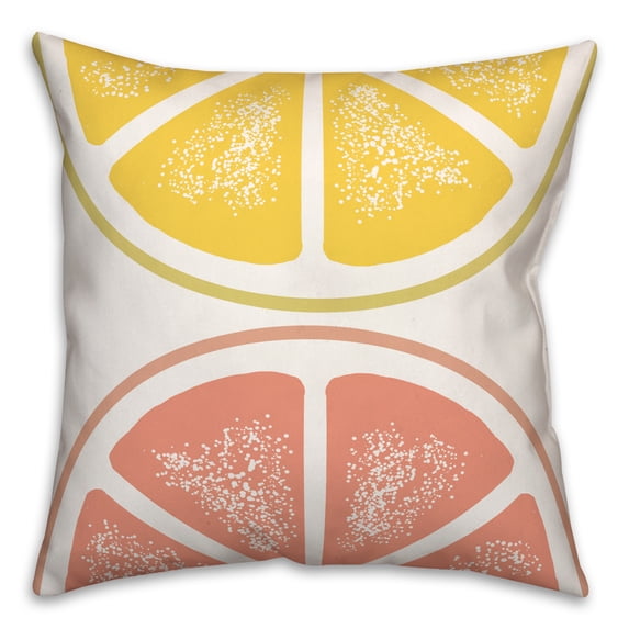 Creative Products Lemon and Grapefruit 18x18 Indoor / Outdoor Pillow