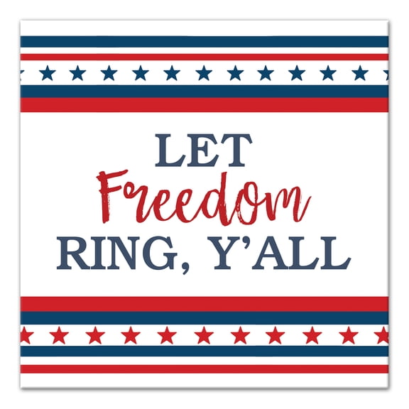 Creative Products Let Freedom Ring Y'all 12x12 Canvas Wall Art
