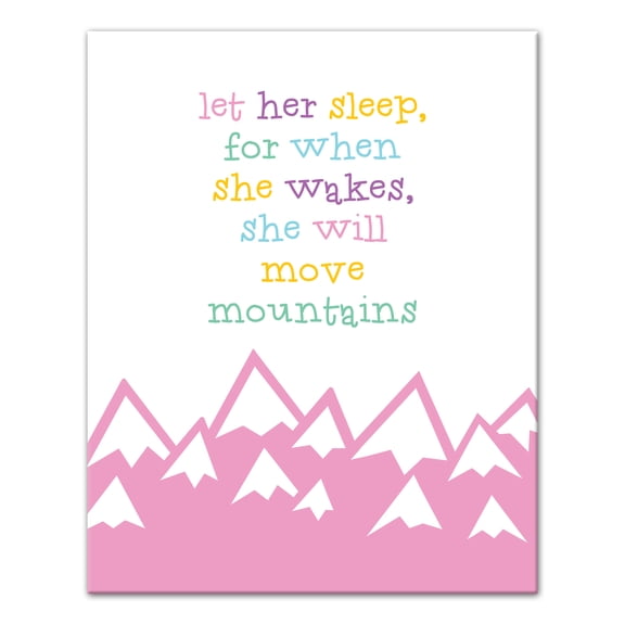 Creative Products Let Her Sleep, She Will Move Mountains 16x20 Canvas Wall Art