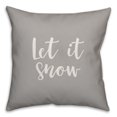 thumbnail image 1 of Creative Products Let It Snow in Gray 18x18 Spun Poly Pillow, 1 of 2
