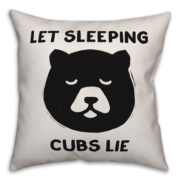 Creative Products Let Sleeping Cubs Lie 16x16 Spun Poly Pillow