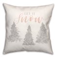 thumbnail image 1 of Creative Products Let it Snow 18x18 Spun Poly Pillow, 1 of 3
