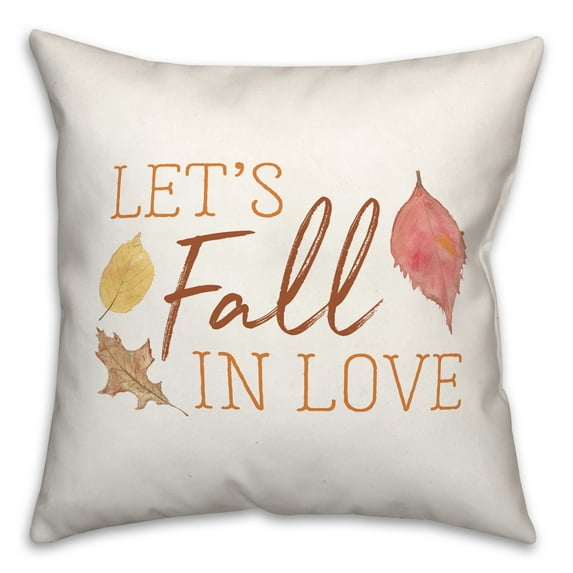 Creative Products Let's Fall In Love 18 x 18 Spun Poly Pillow