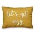 thumbnail image 1 of Creative Products Let's Get Cozy in Mustard 14 x 20 Spun Poly Pillow, 1 of 3