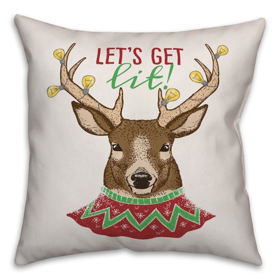 Creative Products Let's Get Lit 16x16 Spun Poly Pillow
