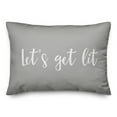 thumbnail image 1 of Creative Products Let's Get Lit in Gray 14x20 Spun Poly Pillow, 1 of 2