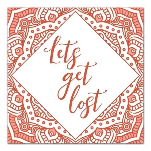 Creative Products Let's Get Lost 16x16 Canvas Wall Art