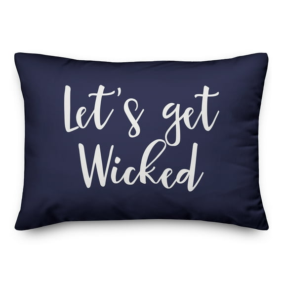 Creative Products Let's Get Wicked in Navy 14 x 20 Spun Poly Pillow