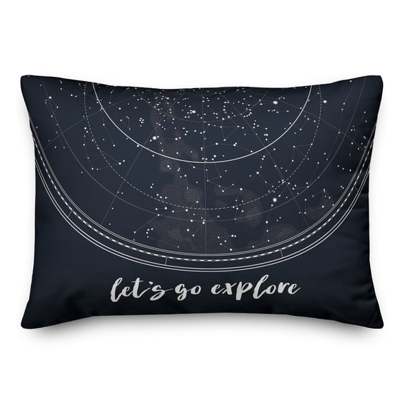 Creative Products Let's Go Explore 14x20 Spun Poly Pillow