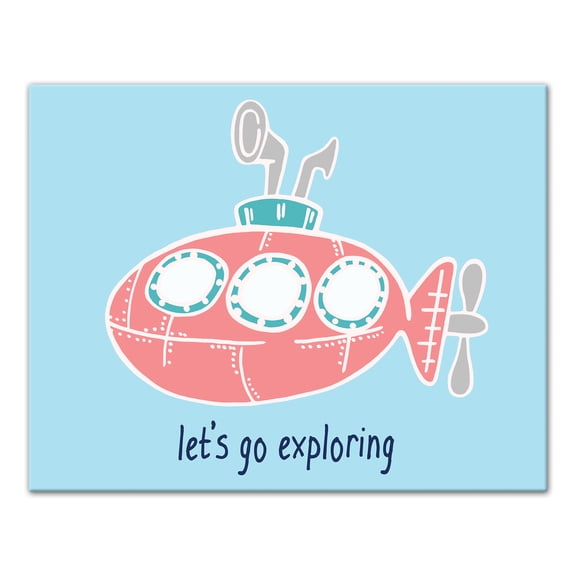 Creative Products Let's Go Exploring Sub 14x11 Canvas Wall Art
