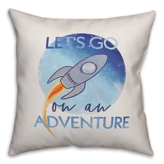 Creative Products Let's Go on an Adventure 16x16 Spun Poly Pillow