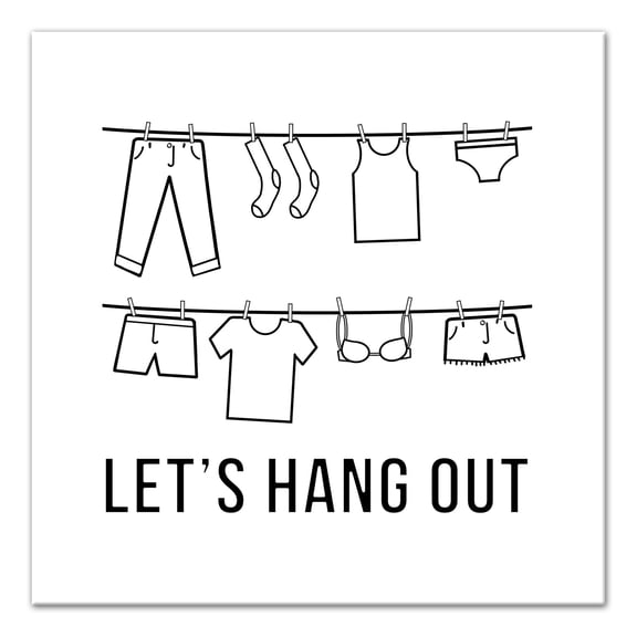 Creative Products Let's Hang Out 12x12 Canvas Wall Art