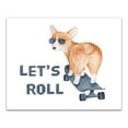 thumbnail image 1 of Creative Products Let's Roll Corgi 20x16 Canvas Wall Art, 1 of 5