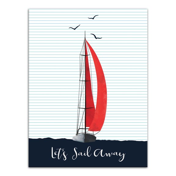 Creative Products Let's Sail Away 18x24 Canvas Wall Art