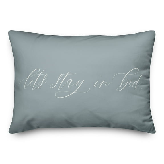 Creative Products Let's Stay In Bed 20 x 14 Spun Poly Pillow