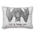 thumbnail image 1 of Creative Products Lets Hang Out Bat 14x20 Spun Poly Pillow, 1 of 3