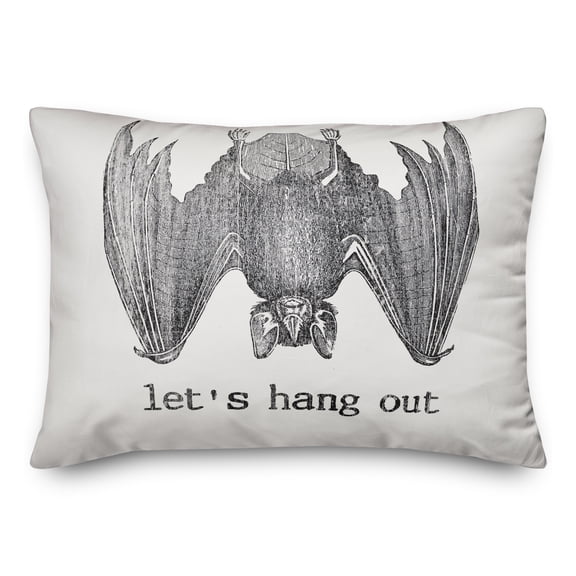 Creative Products Lets Hang Out Bat 14x20 Spun Poly Pillow