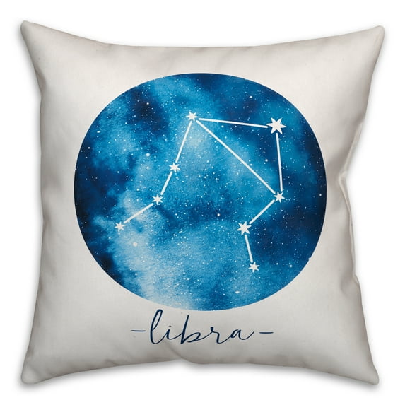 Creative Products Libra Zodiac Sign Astrological Constellation 18x18 Spun Poly Pillow