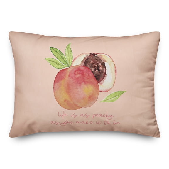 Creative Products Life As Peachy You Make It Pillow 20 x 14 Spun Poly Pillow