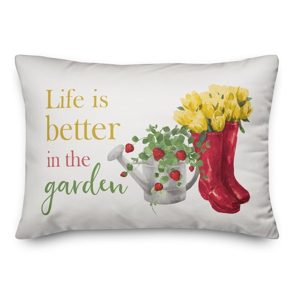 Creative Products Life Better In Garden 5 20 x 14 Spun Poly Pillow