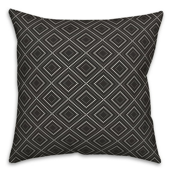 Creative Products Life is Better Here on the Porch Black and White 18x18 Indoor / Outdoor Pillow