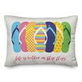 thumbnail image 1 of Creative Products Life is Better in Flip Flops 14x20 Spun Poly Pillow, 1 of 3