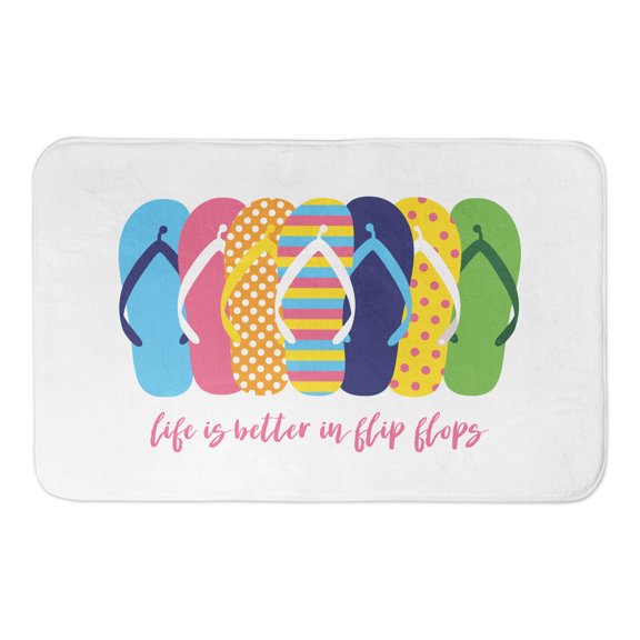 Creative Products Life is Better in Flip Flops 34x21 Bath Mat