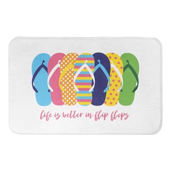 Creative Products Life is Better in Flip Flops 34x21 Bath Mat