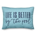 thumbnail image 1 of Creative Products Life is better by the pool 14x20 Indoor / Outdoor Pillow, 1 of 8