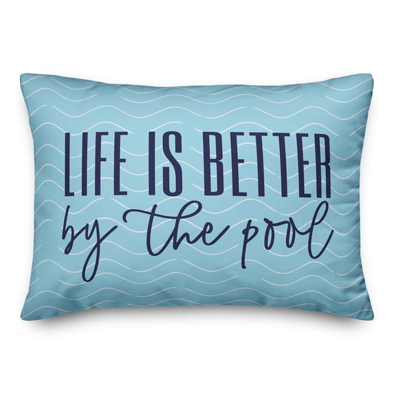 Creative Products Life is better by the pool 14x20 Indoor / Outdoor Pillow