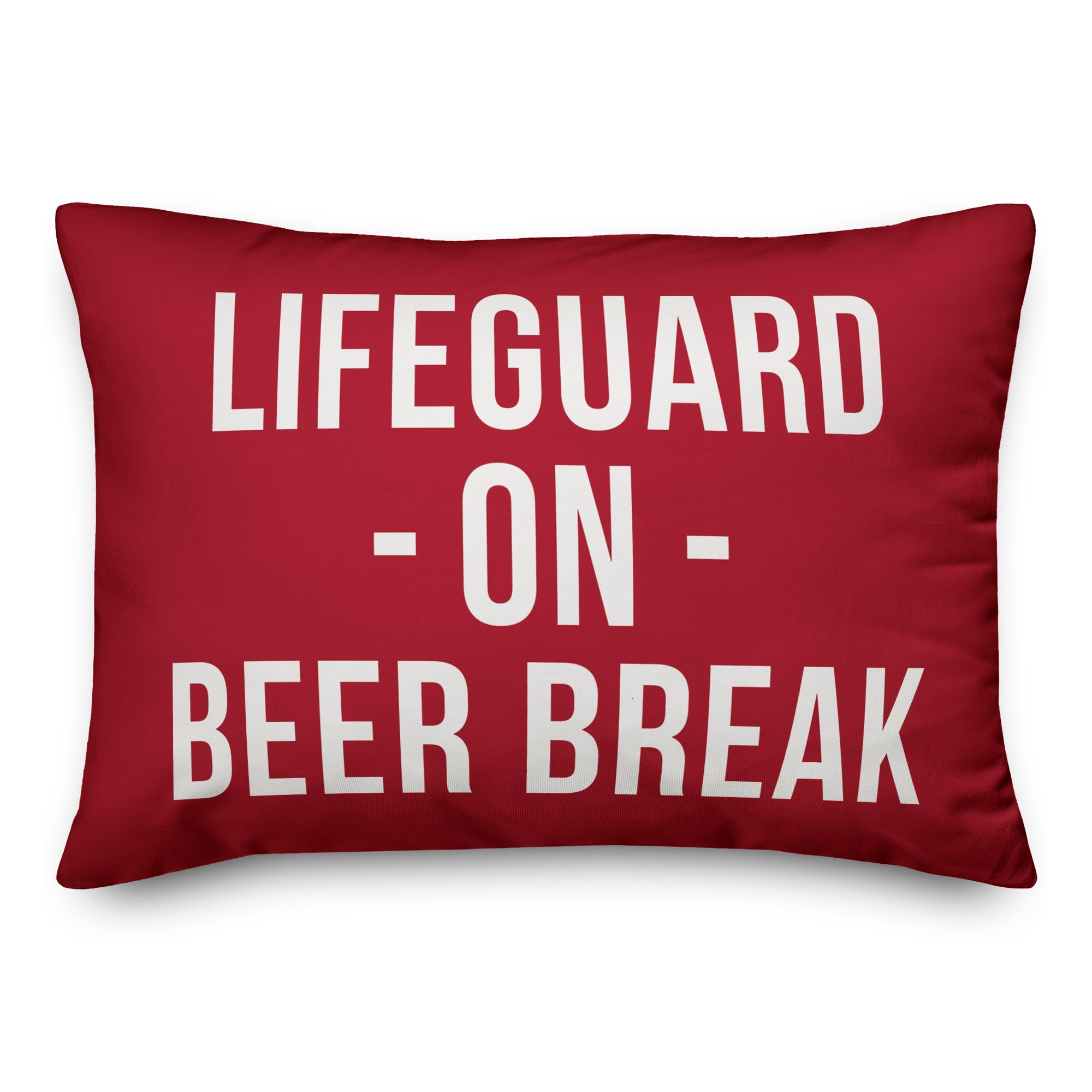 Creative Products Lifeguard on beer break 14x20 Indoor / Outdoor Pillow