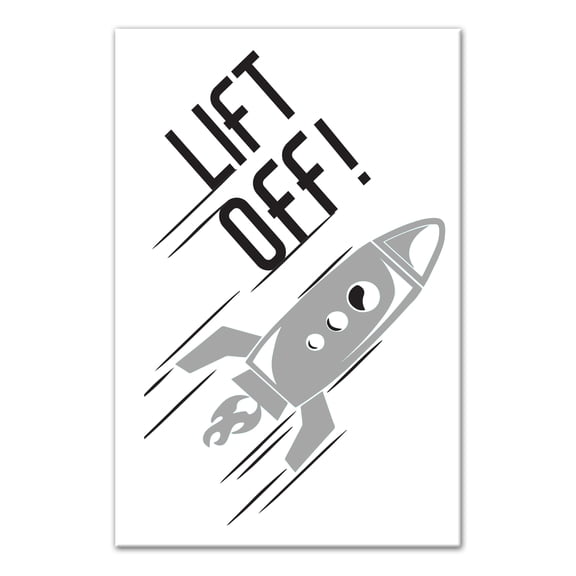 Creative Products Lift Off Gray 16x24 Canvas Wall Art