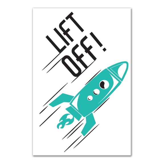 Creative Products Lift Off Teal 12x18 Canvas Wall Art
