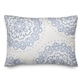 thumbnail image 1 of Creative Products Light Blue Line Mandala Pattern 14x20 Indoor / Outdoor Pillow, 1 of 3
