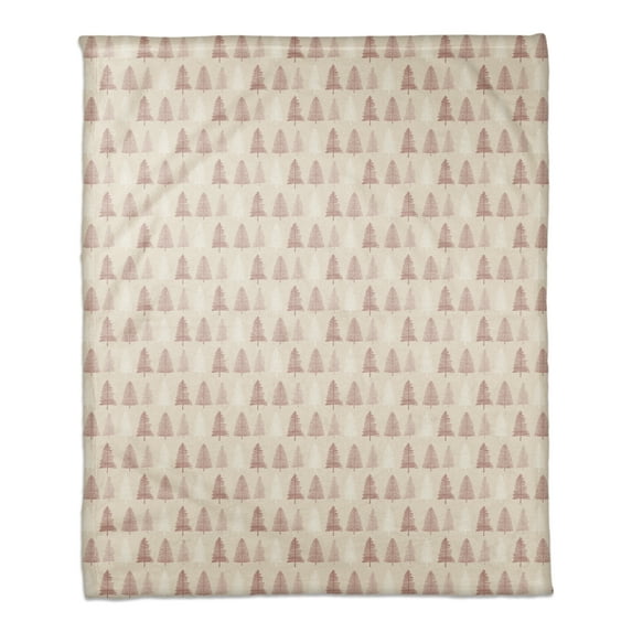 Creative Products Light Blush Tree Pattern 50x60 Coral Fleece Blanket