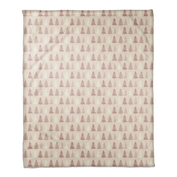 Creative Products Light Blush Tree Pattern 50x60 Coral Fleece Blanket