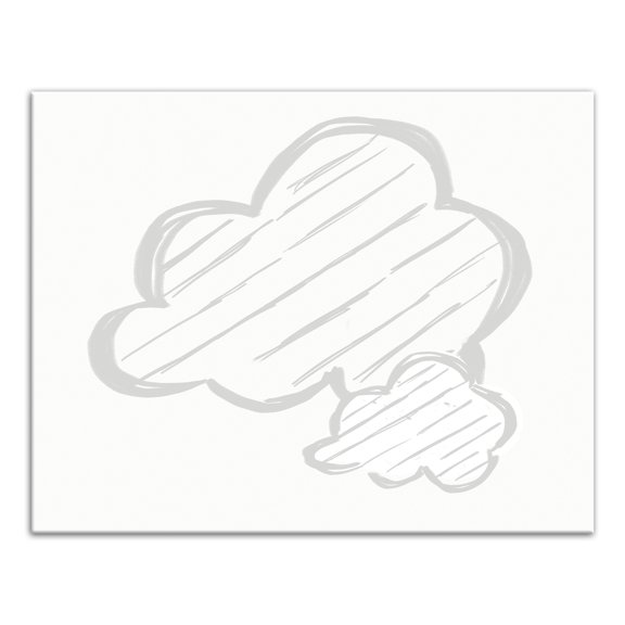 Creative Products Light Gray Striped Clouds 14x11 Canvas Wall Art