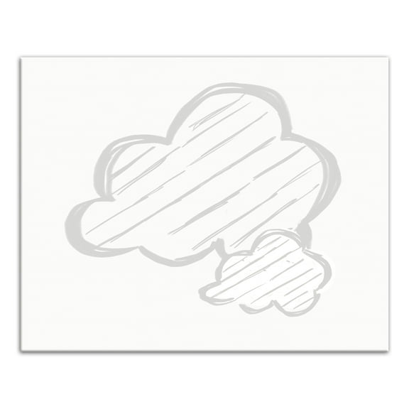 Creative Products Light Gray Striped Clouds 20x16 Canvas Wall Art