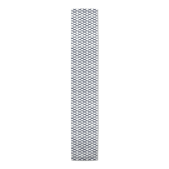 Creative Products Light Navy Fishnet Pattern 16x90 Poly Twill Table Runner
