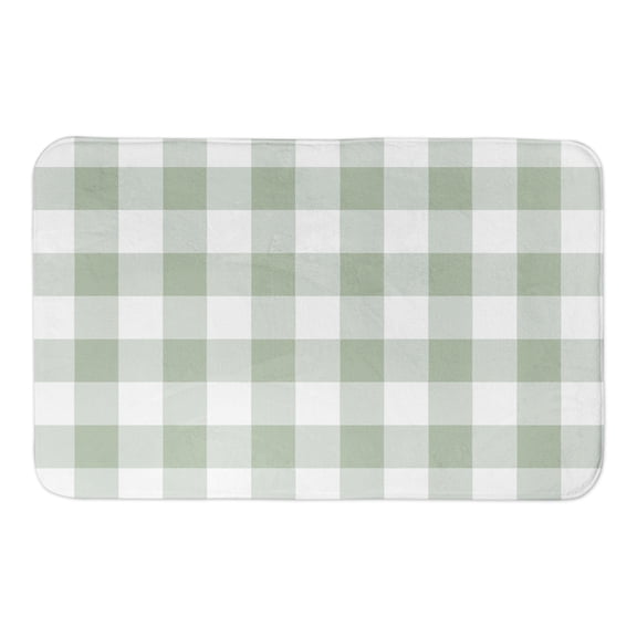 Creative Products Light Sage Buffalo Check 34x21 Bath Mat