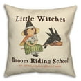 thumbnail image 1 of Creative Products Lil Witch Broom Riding School 18x18 Spun Poly Pillow, 1 of 2
